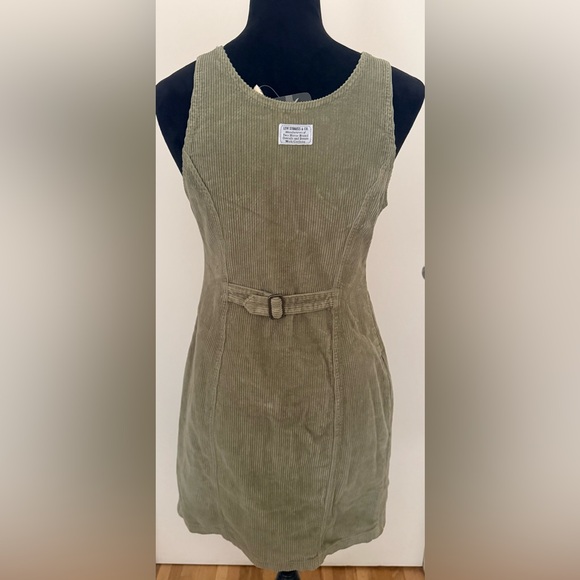 LEVI'S WOMEN'S VIANNA SLEEVELESS BUTTON-DOWN CORDUROY GREEN DRESS - SIZE S - NWT - Picture 7 of 8
